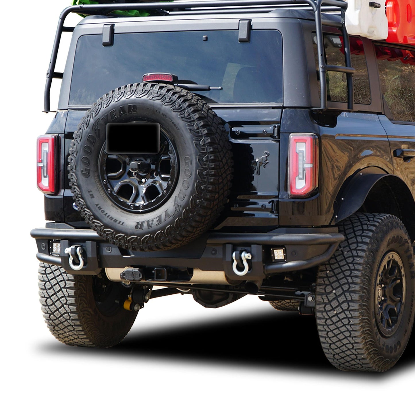 Armour Heavy Duty Matte Black Rear Bumper Kit for Ford Bronco