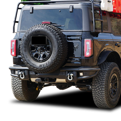 Armour Heavy Duty Matte Black Rear Bumper Kit for Ford Bronco