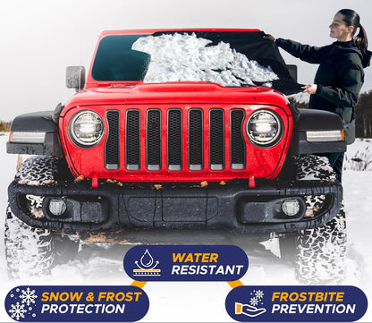600D Oxford Windshield Snow Cover for Jeep Wrangler & Bronco (X-Small)