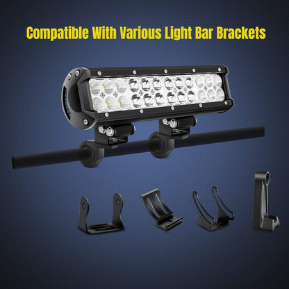 LED Light Bar Horizontal Clamp Mount Kit - Fits 0.75"-1.25" Bars for ATV/UTV/Trucks