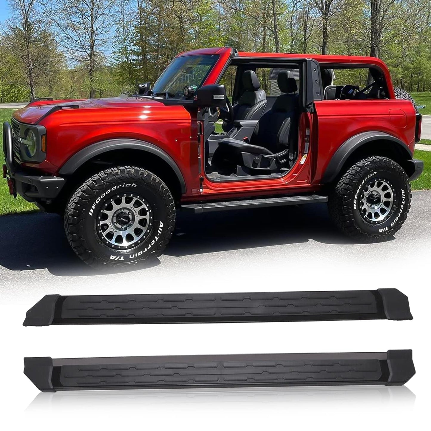 Running Boards for 2021-2026 Ford Bronco 4-Door - Side Step Bars