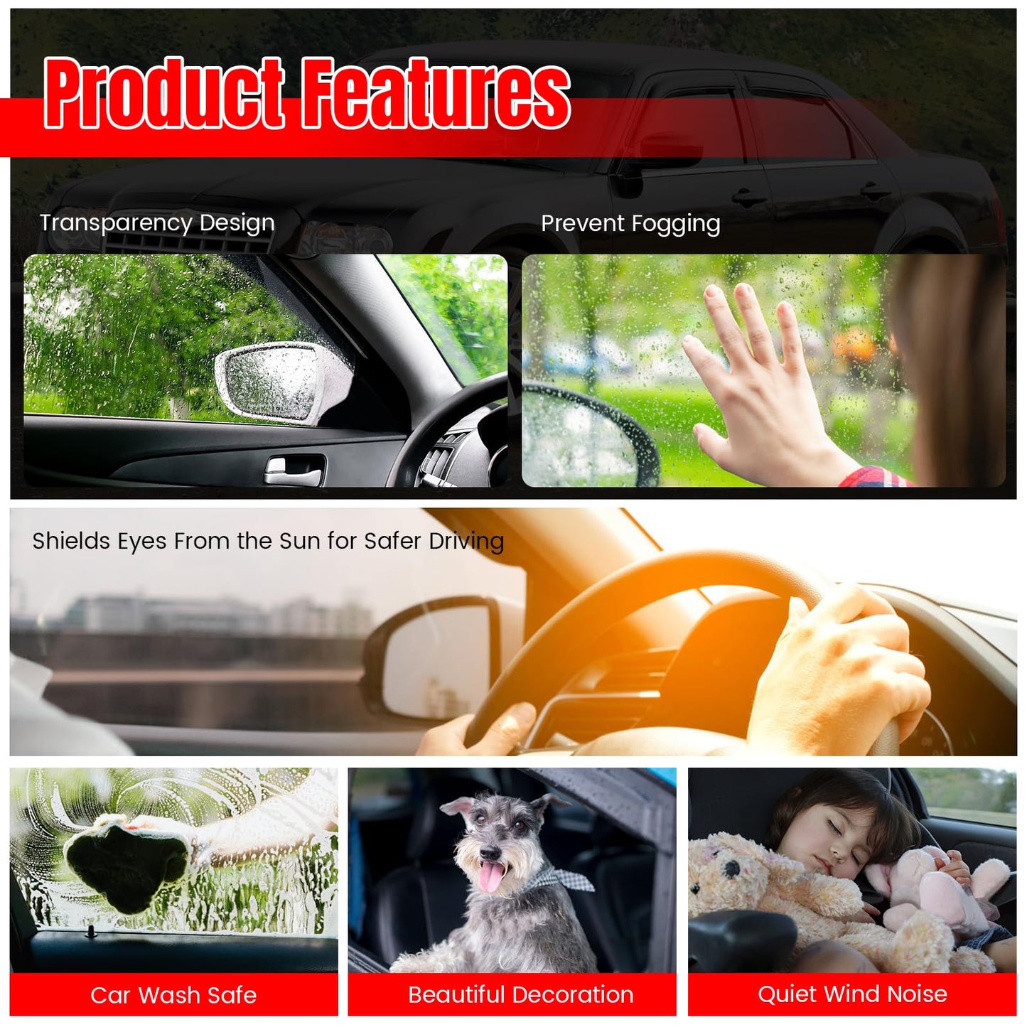 Chrysler Town & Country Dark Smoke Window Visors
