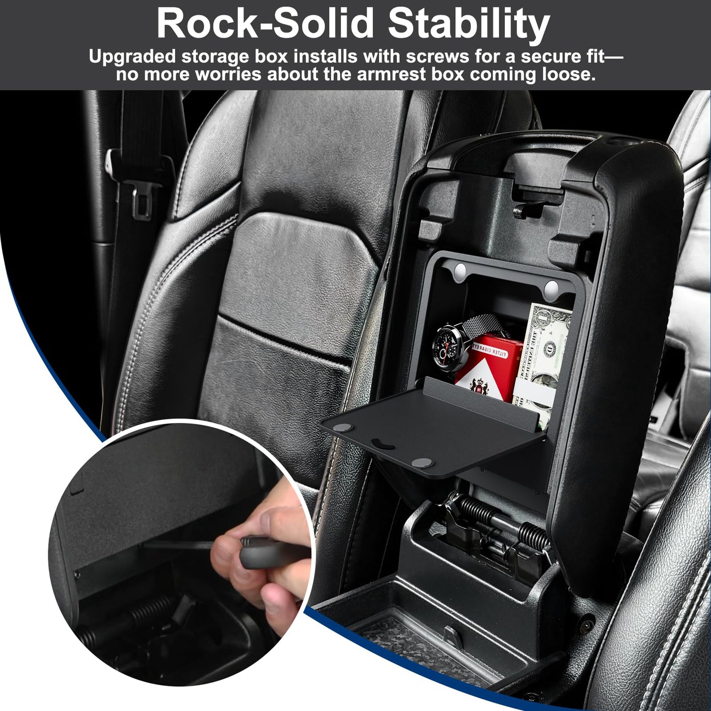 Front Under Seat Storage Organizer (2-PCS) for 2018-2026 Jeep Wrangler JL & Gladiator JT (Excludes Power Seats)