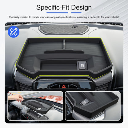 12 Inches Screen Dashboard Storage Organizer Compatible with 2019-2025 Dodge RAM 1500 Dashboard Storage Tray Replacement for 2019-2025 Dodge RAM 1500 Accessories