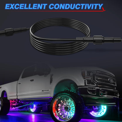 6.56FT 3-Pin Extension Cable for V1/W1/C2 RGB+IC Lights & P1s Switch