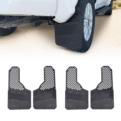 Heavy-Duty Mud Flaps for Pickup Trucks & SUVs (4-Pack, Black)