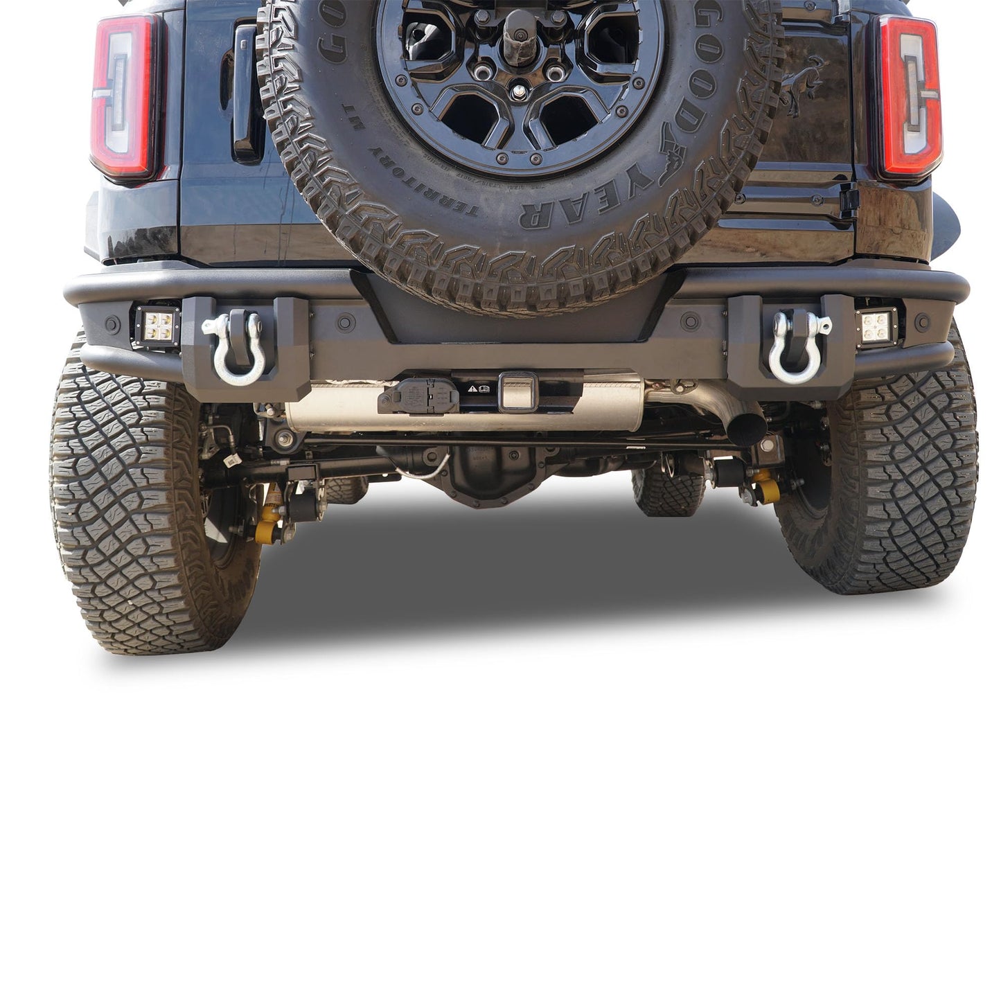 Armour Heavy Duty Matte Black Rear Bumper Kit for Ford Bronco