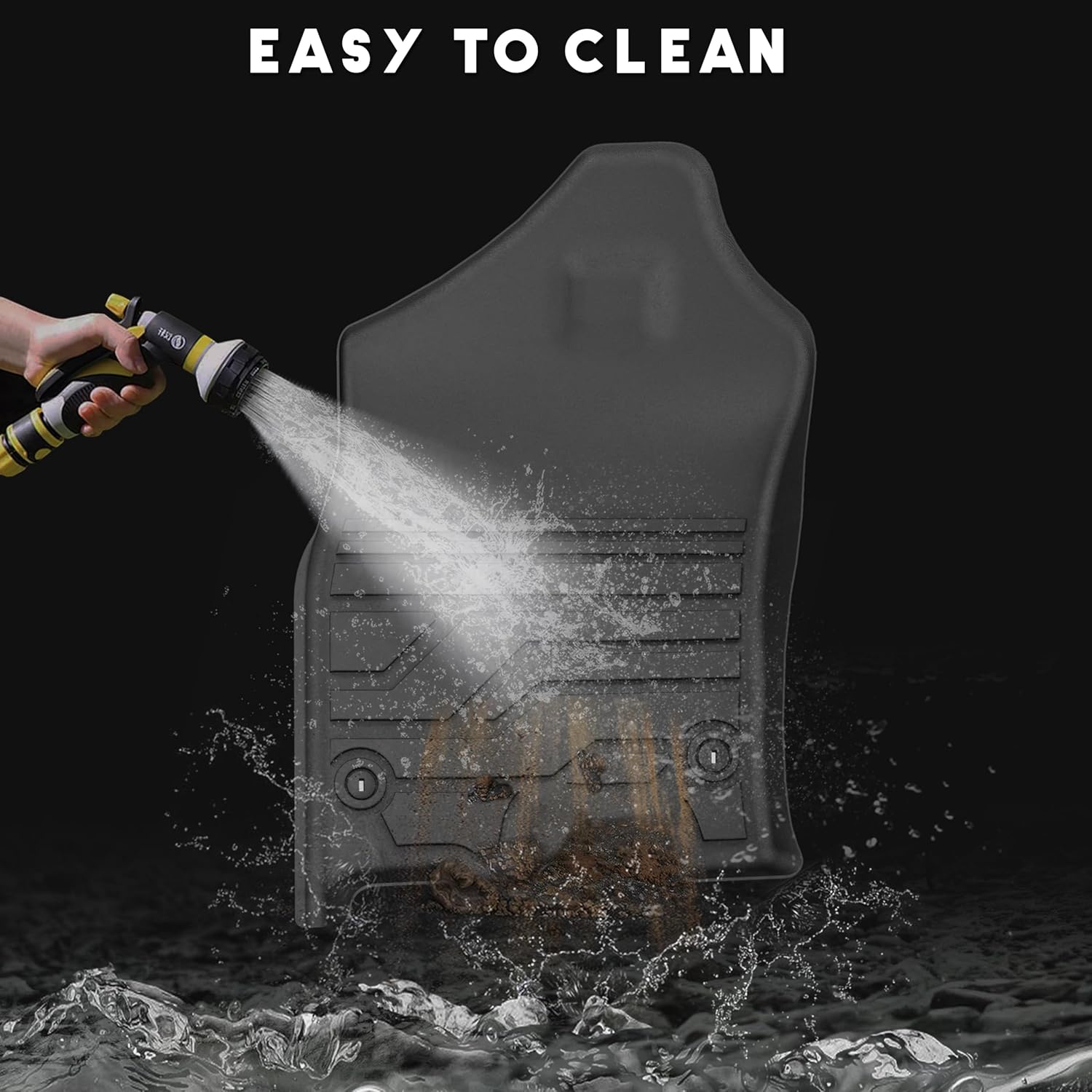 KARPAL Floor Mats for Ram 1500 DT Crew Cab 2019-2024 New Body Style (NOT Fit Classic Body), TPE All-Weather Floor Liners 1st & 2nd Row Car Mats with & w/o Underseat Storage, Ram Accessories