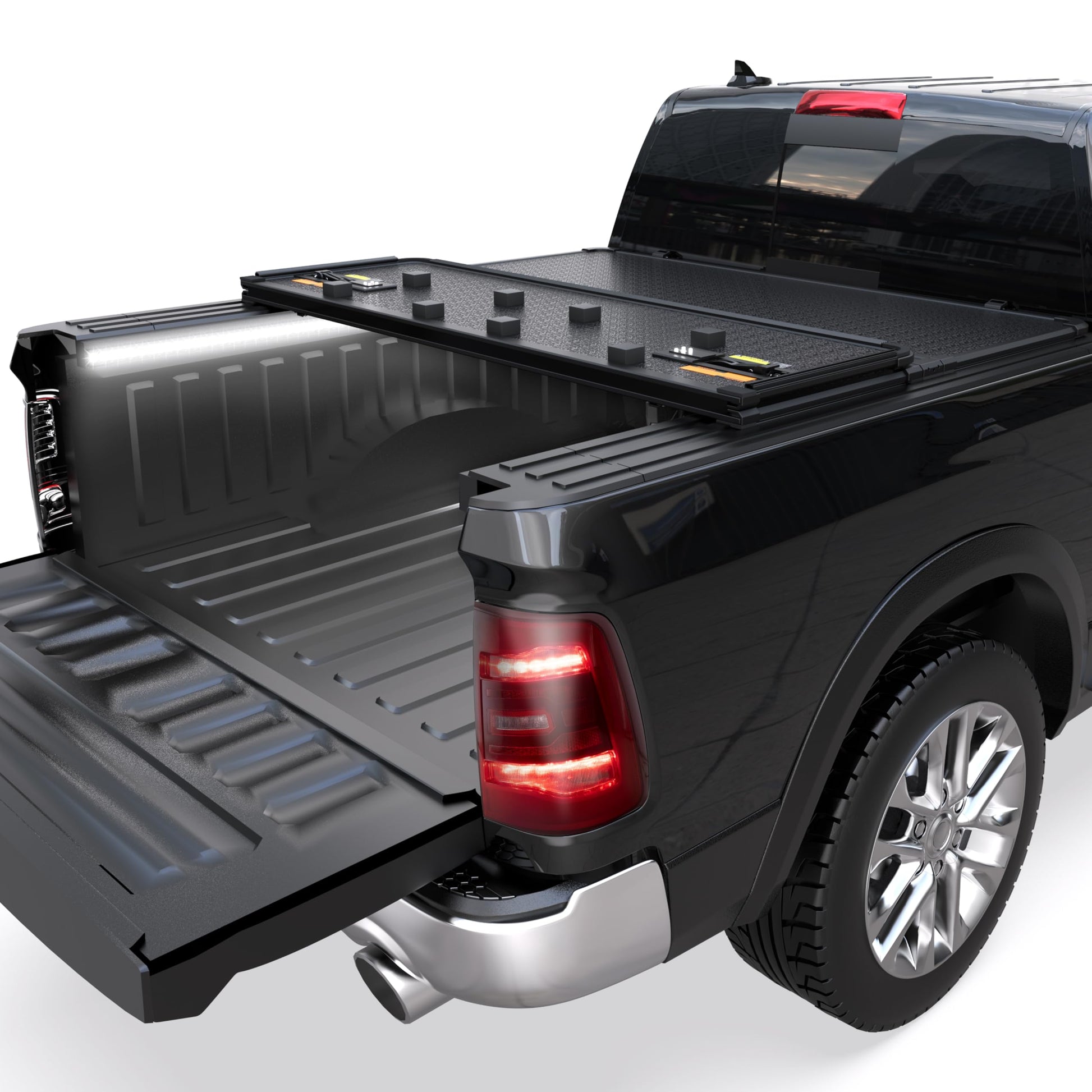 Soft Tri-fold 5.6 Feet Bed Tonneau Cover Compatible for 2009-2025 Dodge Ram 1500 (Incl. 2019-2024 Classic & 2019-2025 New Body Style) W/o Ram Box Truck Bed