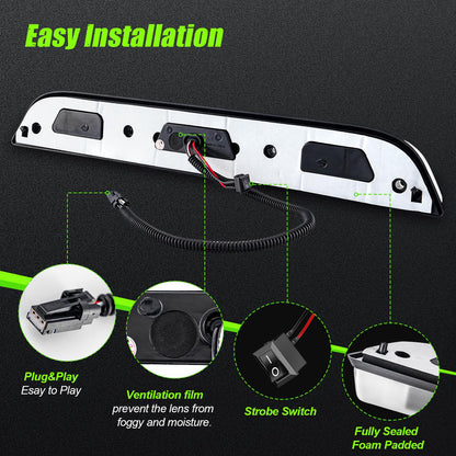 LED Third Brake Light (Smoke Lens) for 2015-2024 Ford F-Series, Ranger & Maverick