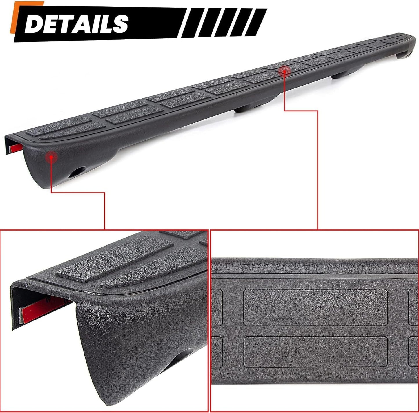 Textured Black Tailgate Spoiler Cap for 1999-2007 Chevy/GMC 1500/2500/3500 - Replaces 15932249/GM1909101