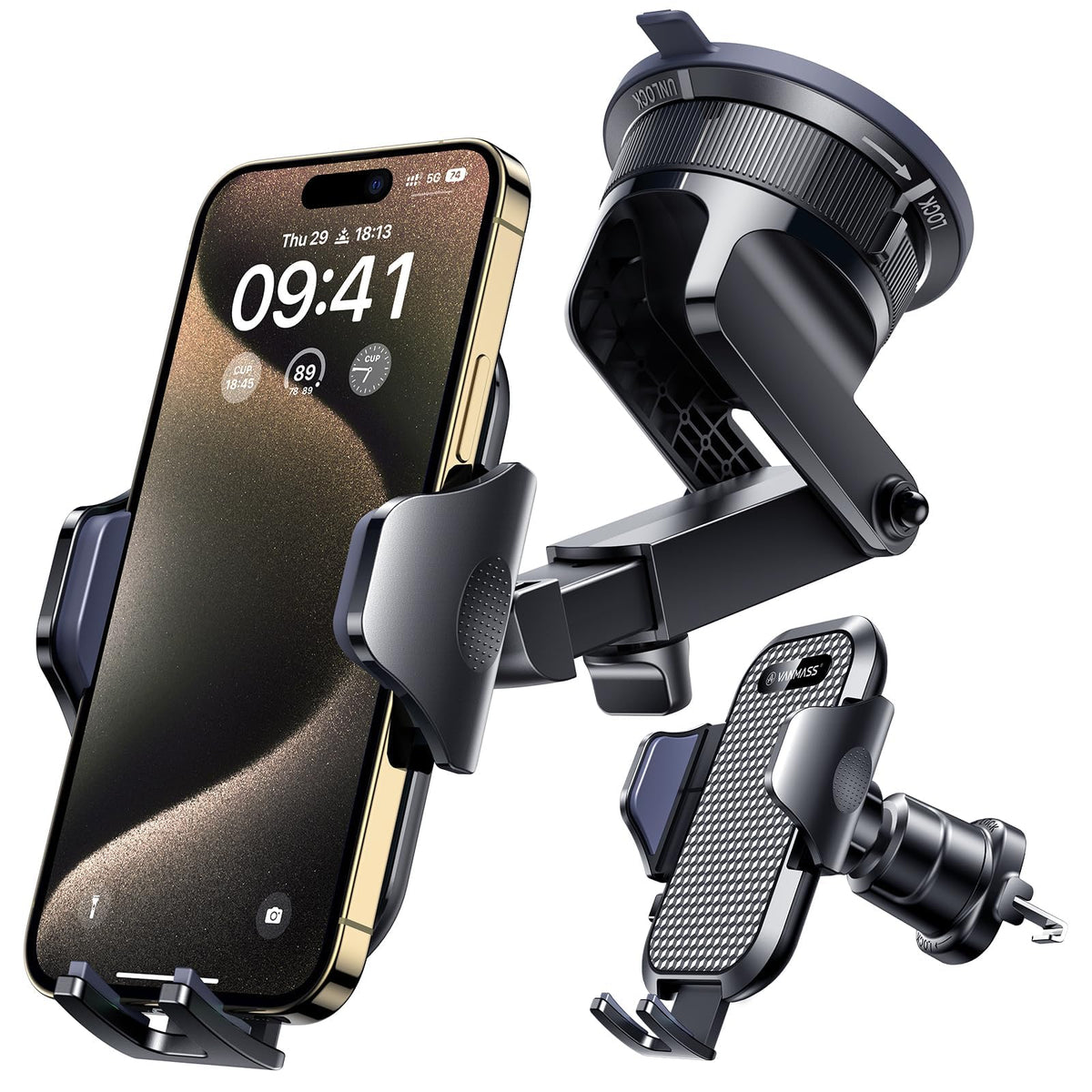 Strong Suction Car Phone Mount for Dashboard Vent