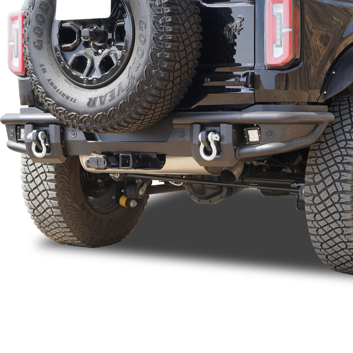 Armour Heavy Duty Matte Black Rear Bumper Kit for Ford Bronco