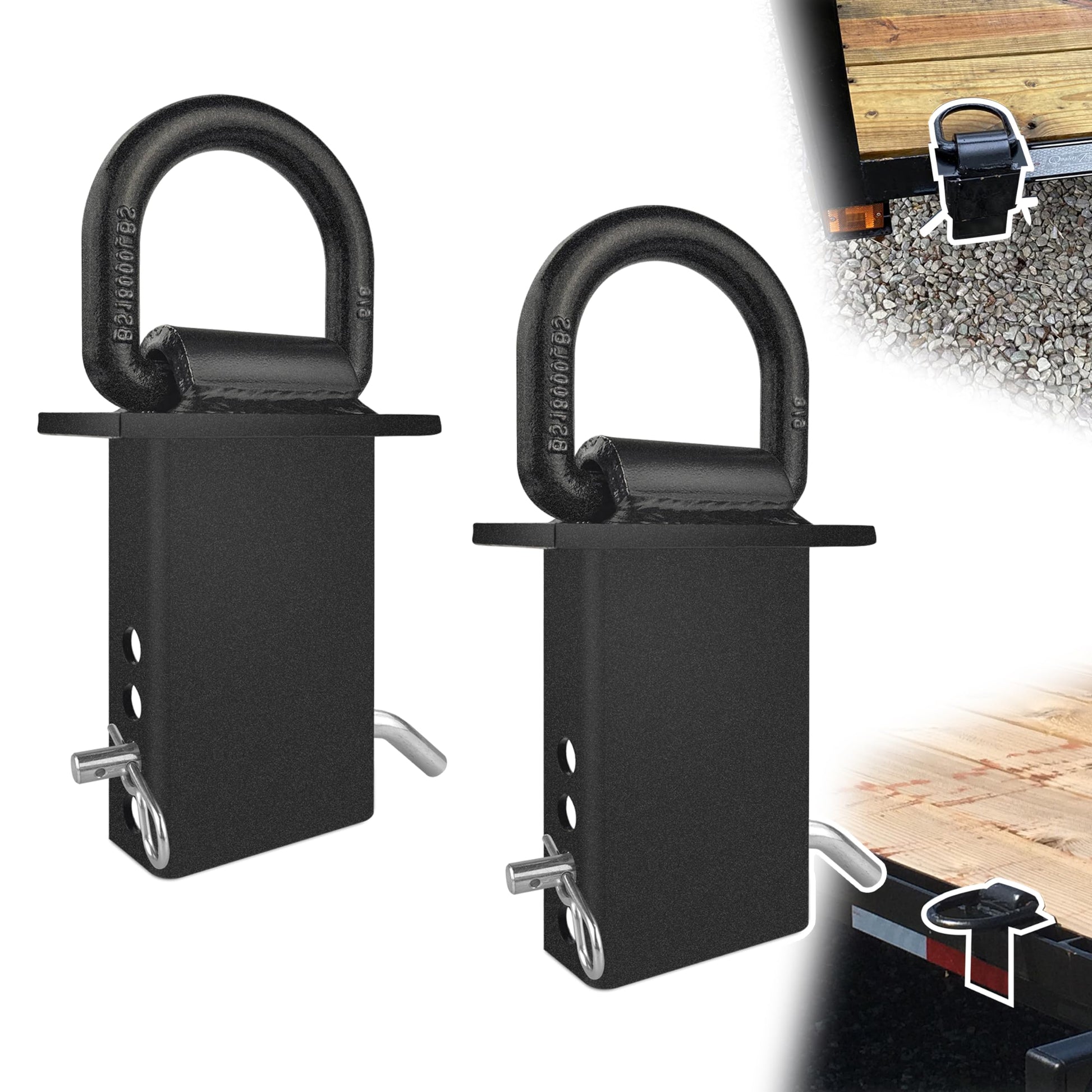 4Pcs 18000lbs Heavy Duty Stake Pocket D Rings - OHMU