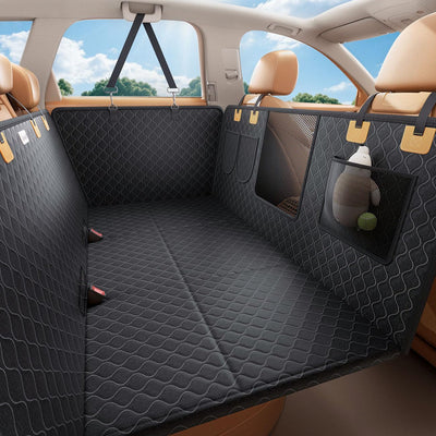 Dog Car Seat Cover - Waterproof Hammock with Mesh Window