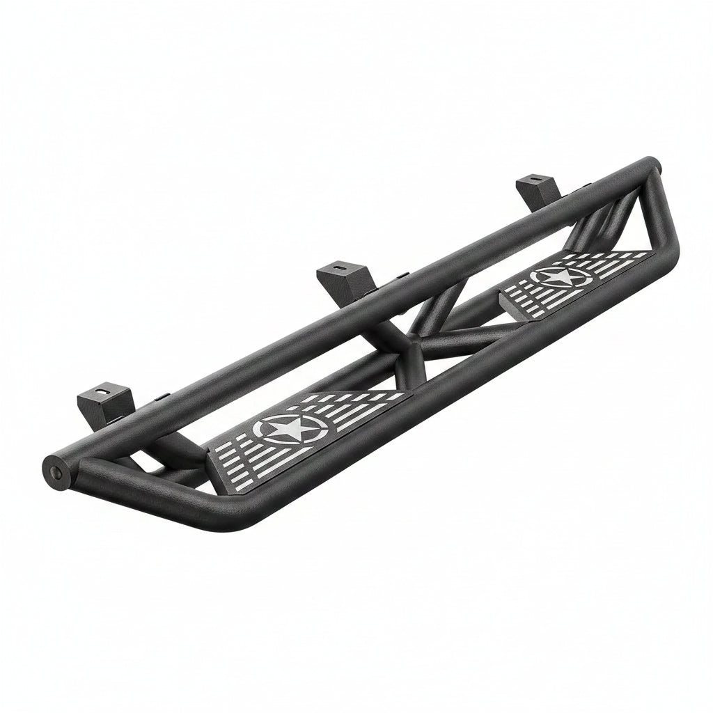 Drop Side Steps / Rock Sliders for 2018-2026 Jeep Wrangler JL 4-Door (Inc. 4XE)