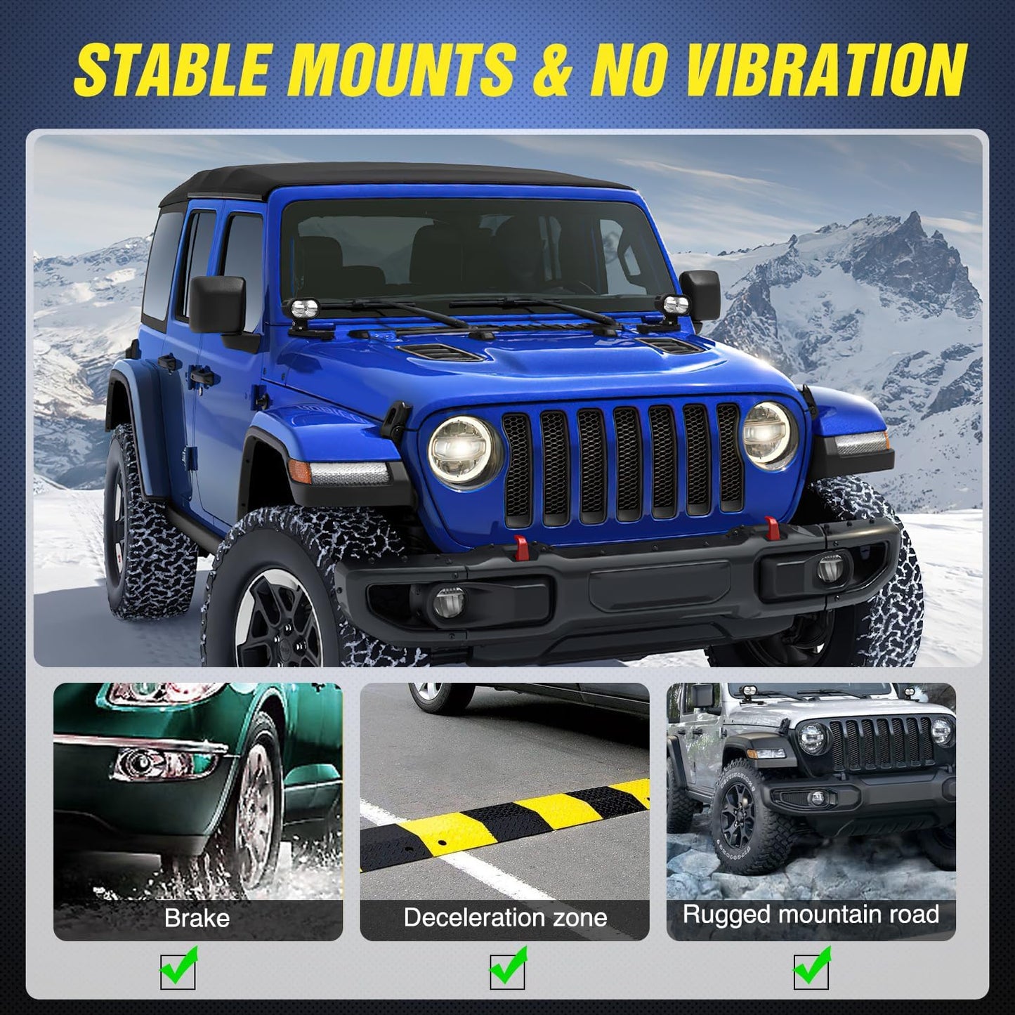 A-Pillar LED Light Mounts for Jeep Wrangler JL & Gladiator JT (2018-2023)