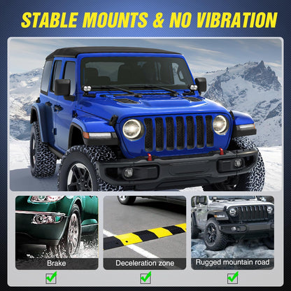 A-Pillar LED Light Mounts for Jeep Wrangler JL & Gladiator JT (2018-2023)