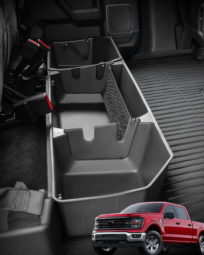 Upgraded Rear Underseat Storage Box for 2015-2026 Ford F-150 SuperCrew & 2017-2026 Super Duty Crew Cab