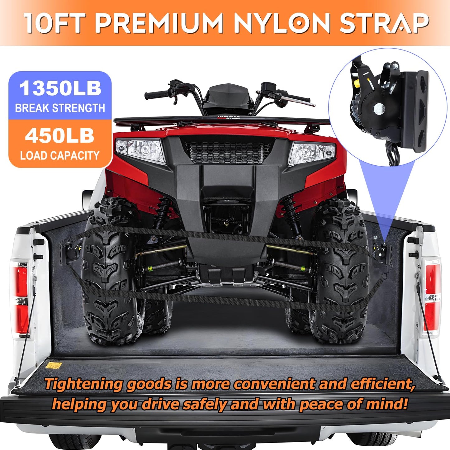 Retractable Ratchet Straps for Ford F-Series Truck Beds