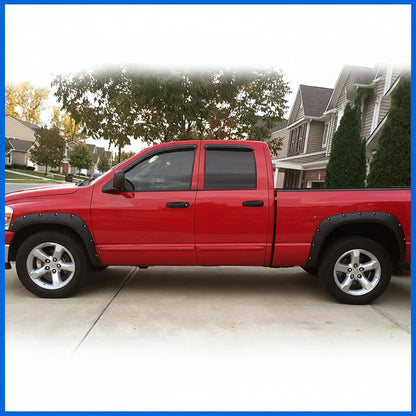 4-PCS Fine-Textured Fender Flares for 2002-2008 Ram 1500 & 2003-2009 Ram 2500/3500 (Excl. 8ft Bed) - TG-FF8D4078