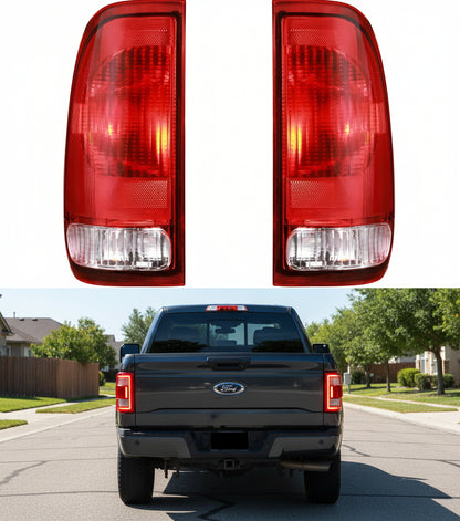 Boine Tail Light Compatible With 1997-2003 Ford F150 1999-2007 F250 F350 F450 F550 Super Duty Driver and Passenger Side Rear Light Brake Lamps