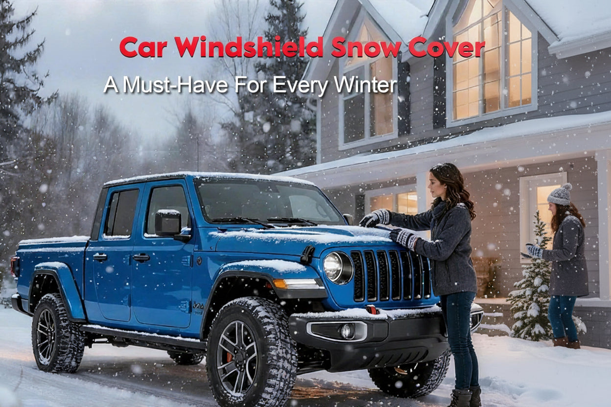 600D Windshield Snow & Ice Cover for Jeep Wrangler & Gladiator - Universal Fit