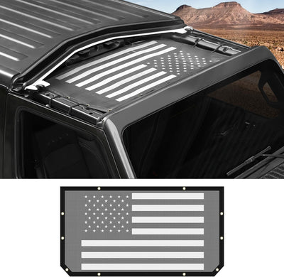 American Flag Bikini Mesh Sunshade for 2018-2023 Jeep Wrangler JL & Gladiator JT
