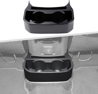 Dual Rear Cup Holder Tray for 2018-2025 Jeep Wrangler JL & Gladiator JT - Back Seat Organizer