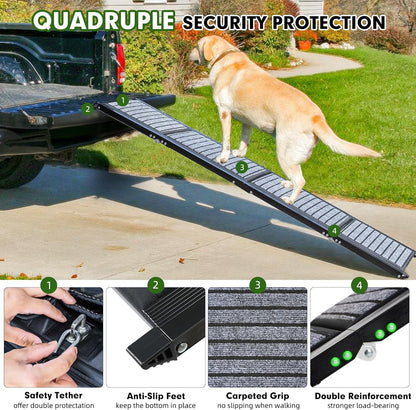 Longest 71" Large Dog Car Ramp for Dogs to Get Into a Car,SUV & Trucks - OHMU