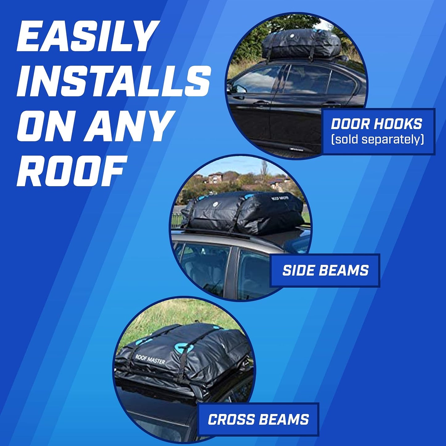 16ft³ Waterproof Rooftop Cargo Carrier - Protective Mat for All Cars w/wo Roof Racks