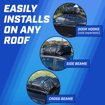 16ft³ Waterproof Rooftop Cargo Carrier - Protective Mat for All Cars w/wo Roof Racks