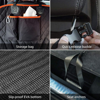 Heavy-Duty Waterproof Dog Cargo Liner - Nonslip w/Bumper Flap, Washable, Universal Large SUV Fit