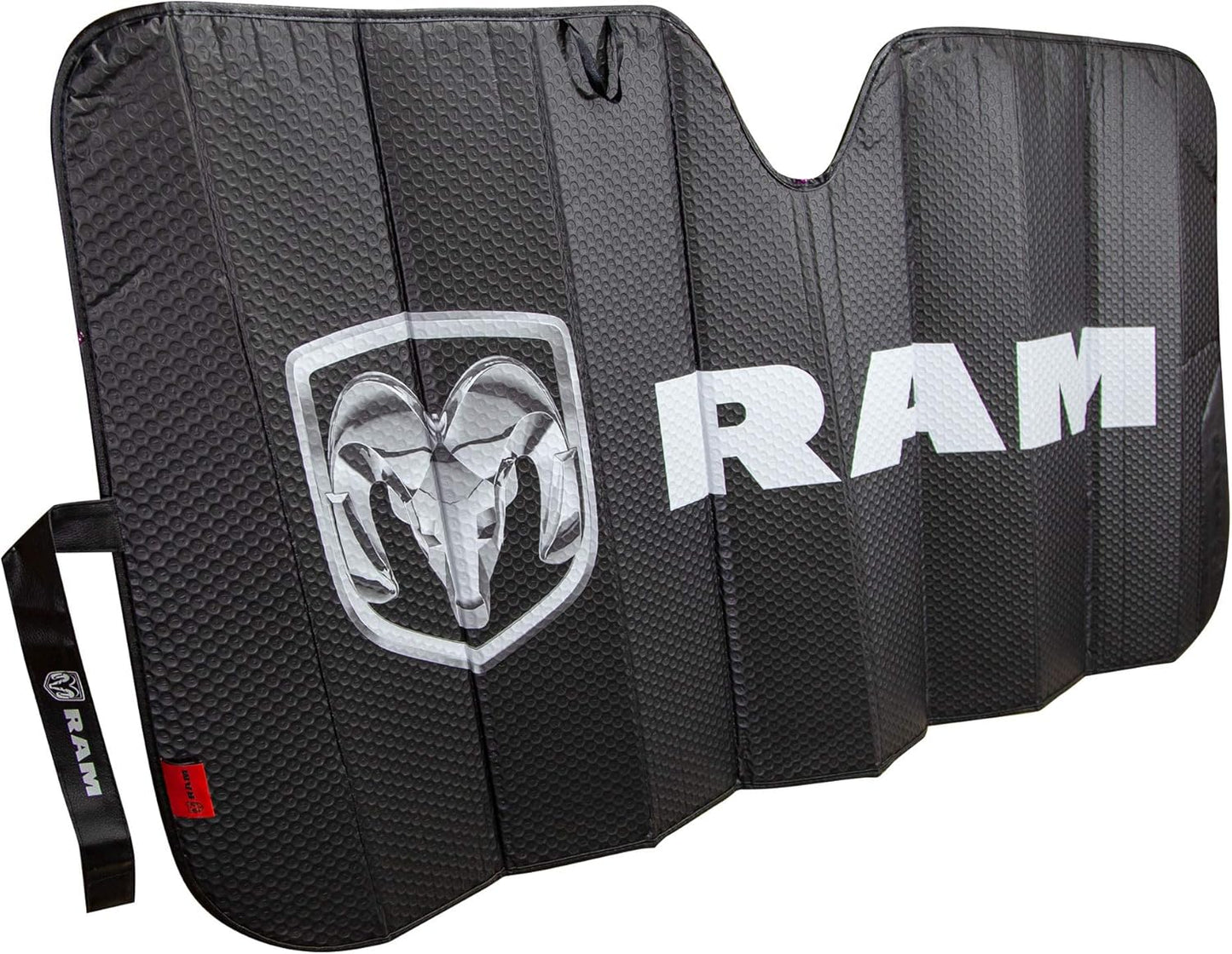 RAM Logo Matte Black Accordion Windshield Sunshade - 003860R01