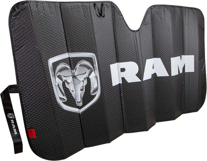 RAM Logo Matte Black Accordion Windshield Sunshade - 003860R01