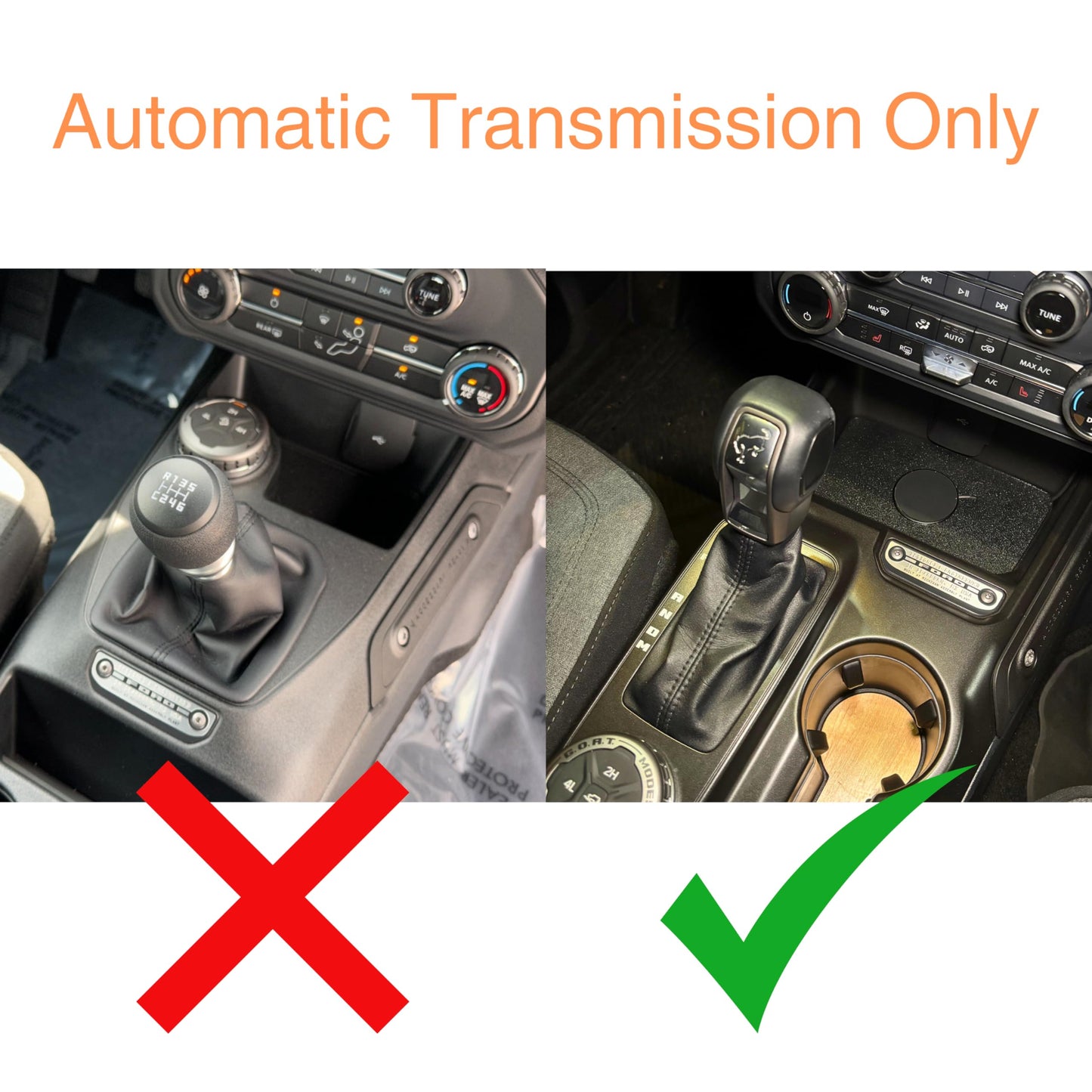 Fast Wireless Charging Phone Mount for Ford Bronco