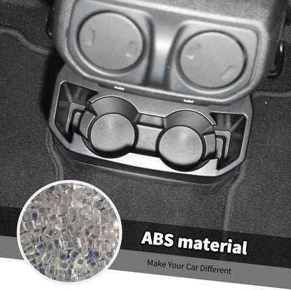 Dual Rear Cup Holder Tray for 2018-2025 Jeep Wrangler JL & Gladiator JT - Back Seat Organizer