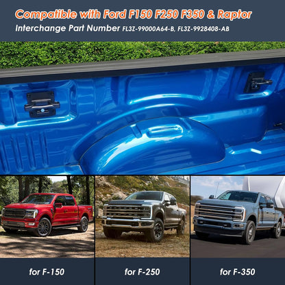 4Pcs Truck Bed Tie Down Anchors Boxlink Cleats & Plates Compatible with Ford F150 F250 F350 & Raptor 2015-2024 2025