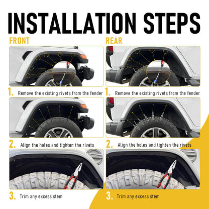 Jeep Wrangler JL/JLU Fender Flare Extensions