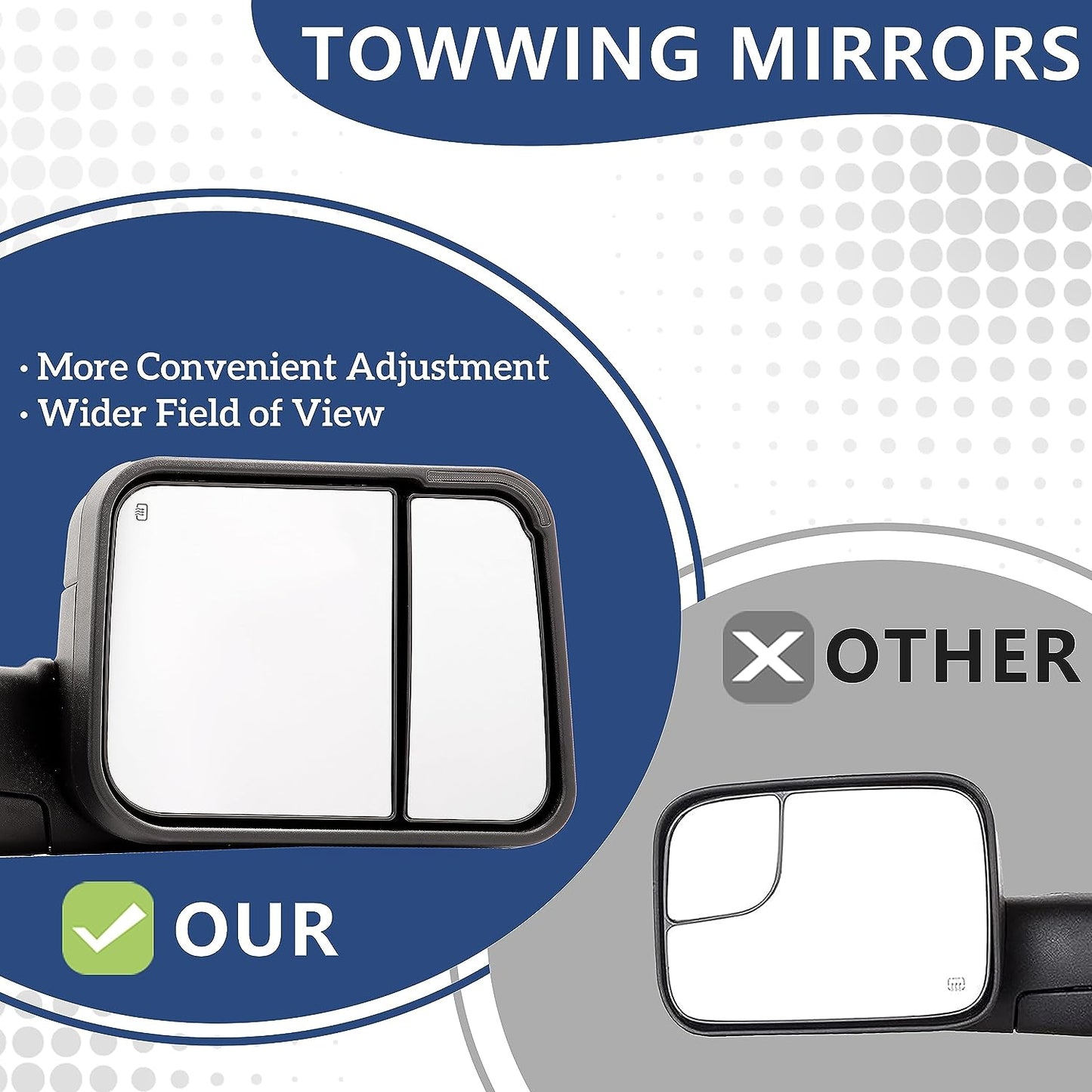 New Style Towing Mirror for Dodge Ram for 2002-2009 Dodge Ram 1500 2500 3500