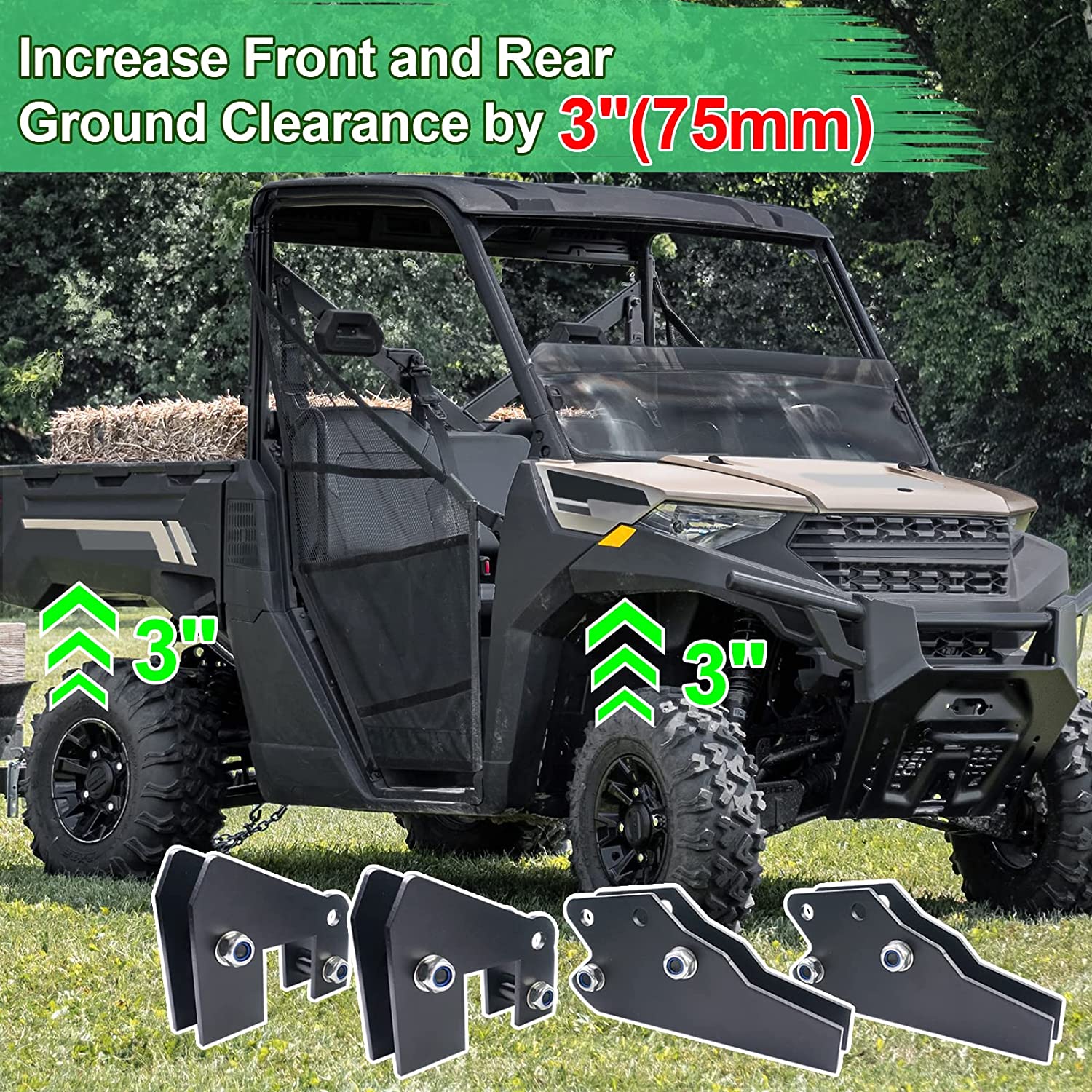 UTV Ranger Lift Kit - 3" Ranger Front & Rear Bracket Lift Kit - OHMU