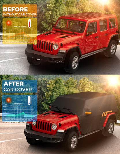Waterproof Cab Cover for 2007-2026 Jeep Wrangler 4-Door - All-Weather Protection
