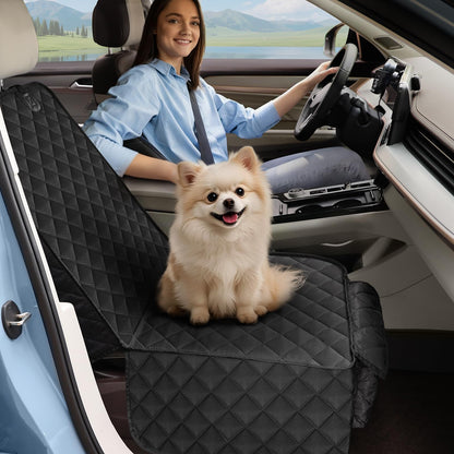 2-Pack Waterproof Dog Front Seat Covers - Full Protection w/Side Flaps, Universal for Car/Truck/SUV