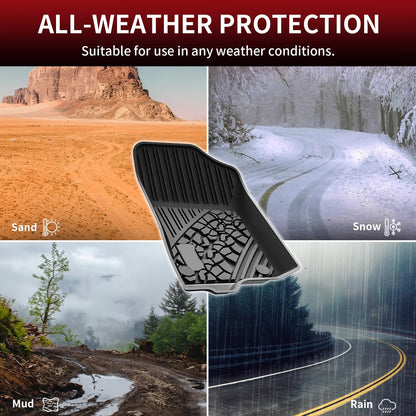 TPE All-Weather Floor & Cargo Mat for 2018-2026 Jeep Wrangler JL 4-Door (Gas Models)