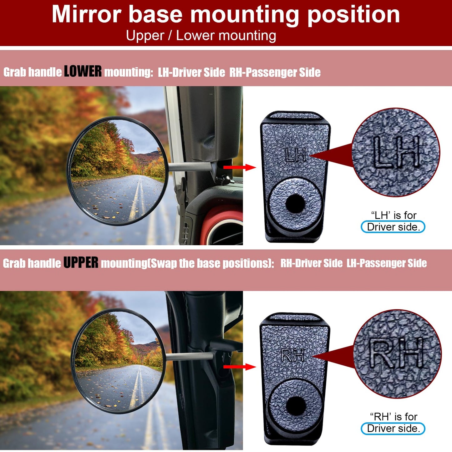 Professional Off-Road Mirrors for Jeep Wrangler JL/JLU & Gladiator JT