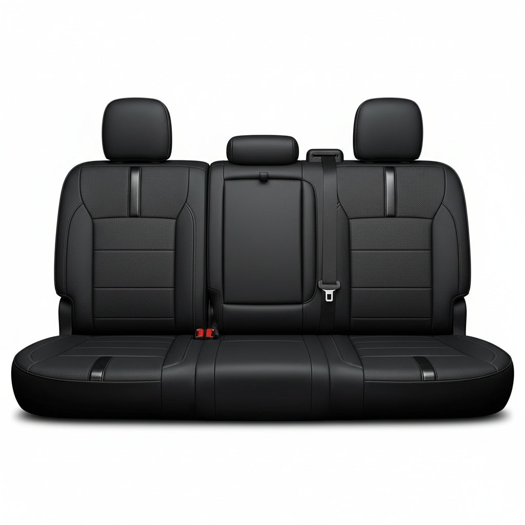 for Ford F150 Seat Covers 2021 2022 2023 2024 2025,Full Set Leather Waterproof Black Trucks Pickup Seat Covers Custom Fit for Ford F150 Accessories,Car Seat Cover for SuperCrew/CrewCab(XL,XLT)