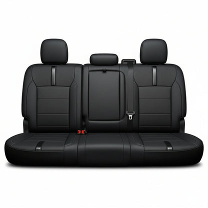 for Ford F150 Seat Covers 2021 2022 2023 2024 2025,Full Set Leather Waterproof Black Trucks Pickup Seat Covers Custom Fit for Ford F150 Accessories,Car Seat Cover for SuperCrew/CrewCab(XL,XLT)