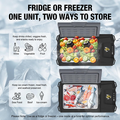 12V 16Qt Electric Cooler/Freezer - -4℉~68℉, Portable for Camping/Truck/RV
