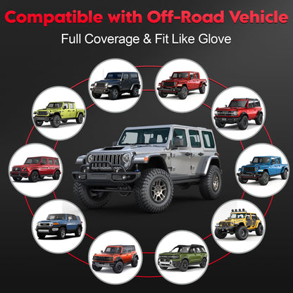 Car Windshield Snow Cover for Jeep Wrangler, Gladiator, Bronco