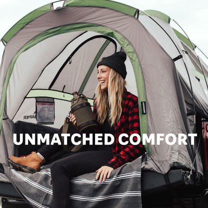 Backroadz 2-Person Truck Bed Tent - Waterproof Rainfly, 10-Minute Setup (Gray/Green)
